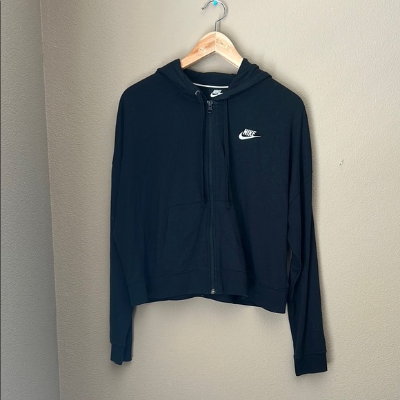 Nike Tops - Nike Black Cropped Hoodie Relaxed Fit